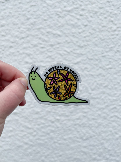 No Hurries Harold The Snail Sticker