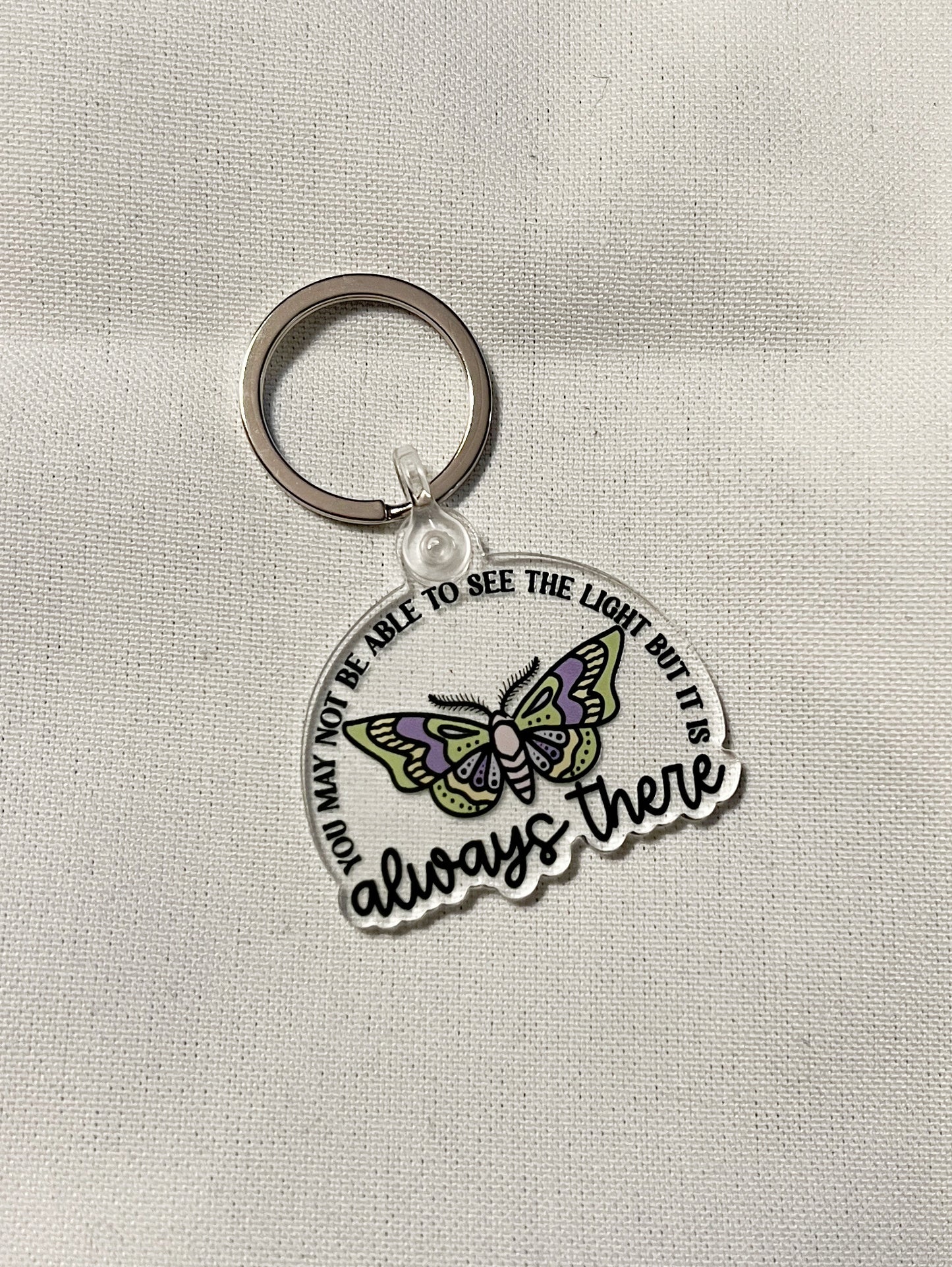 Positive Moth Keychain