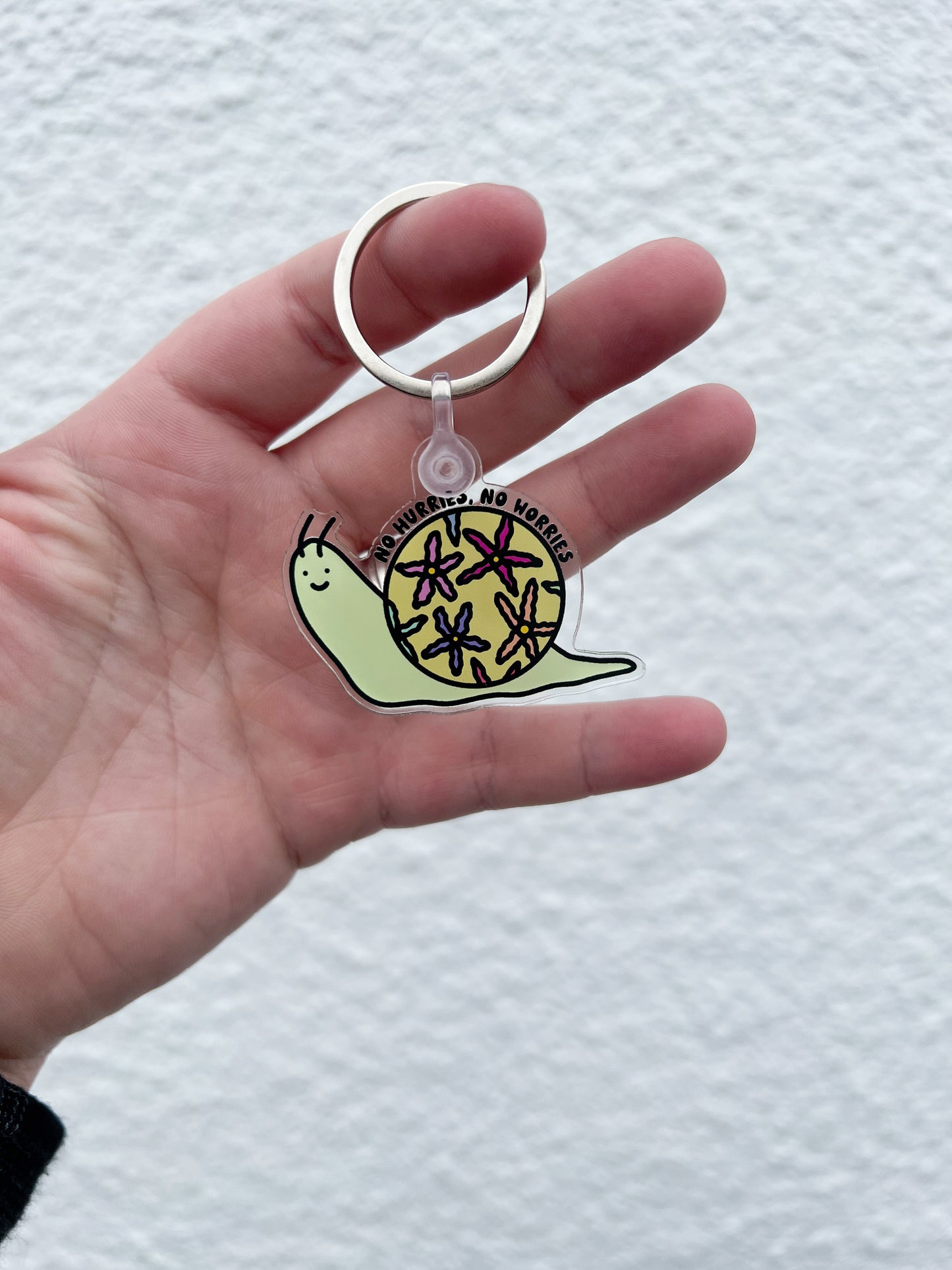 No Hurries Harold The Snail Keychain