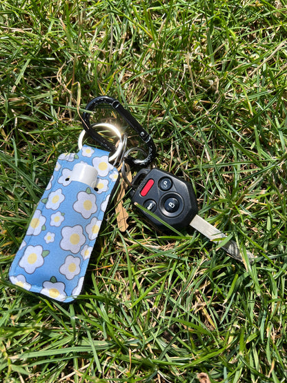 Blue Flower Chapstick Holder