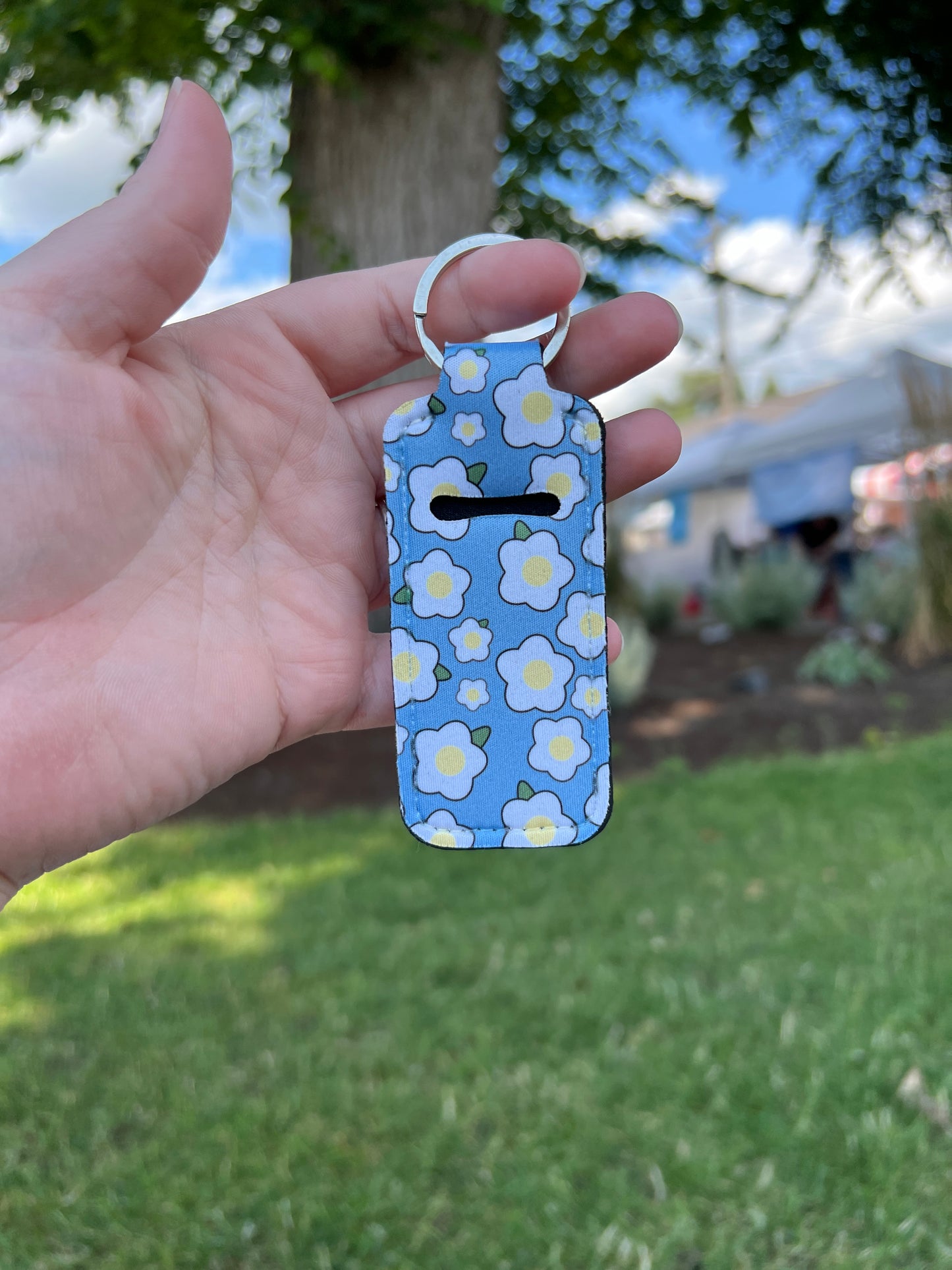 Blue Flower Chapstick Holder